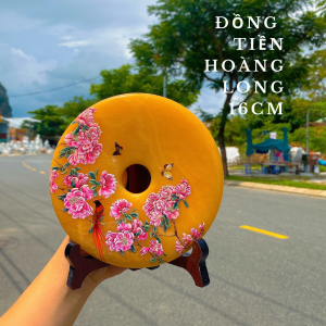 Đồng tiền hoàng long vẽ 16cm