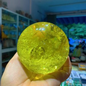 Bi cầu thạch anh vàng